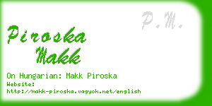 piroska makk business card